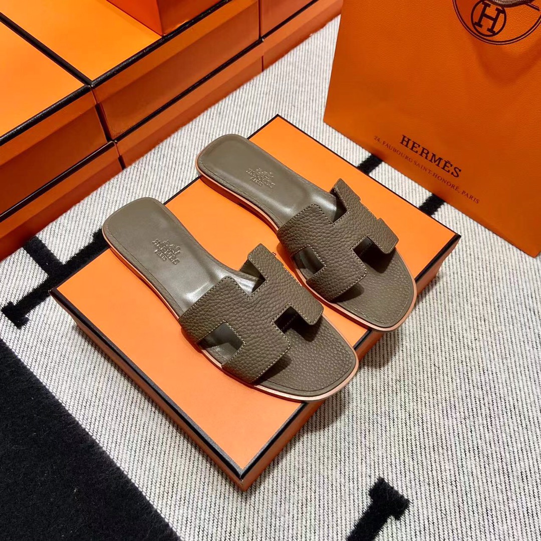 에르메스 올수공 오란 슬리퍼 샌들 토고 37